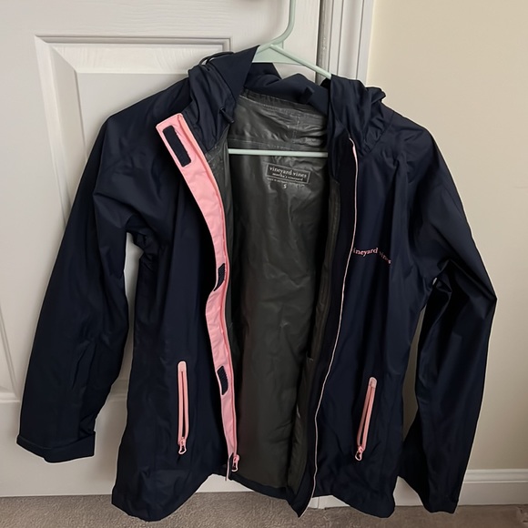 Vineyard vibes women’s raincoat navy blue size small - Picture 2 of 2